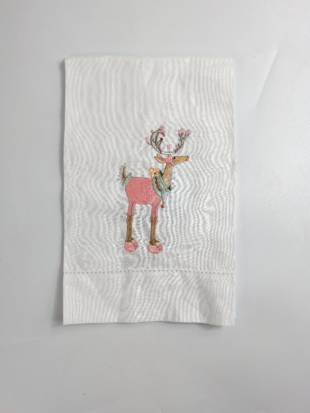 Patience Brewster Krinkles Reindeer Cupid Tea Towel Guest Hand MacKenzie Childs